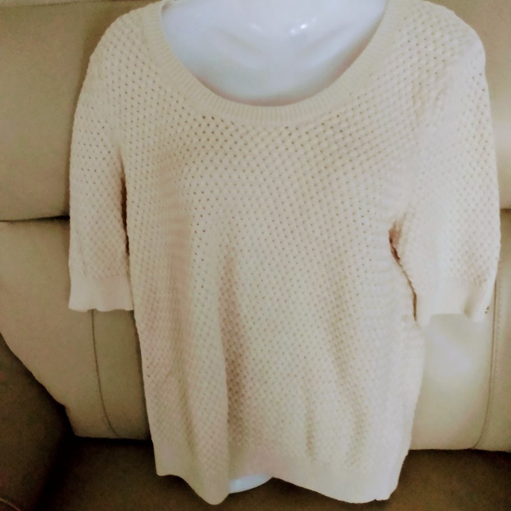 BANANA REPUBLIC WOMEN SHORT SLEEVES KNIT SWEATER X-LARGE - Picture 2 of 10